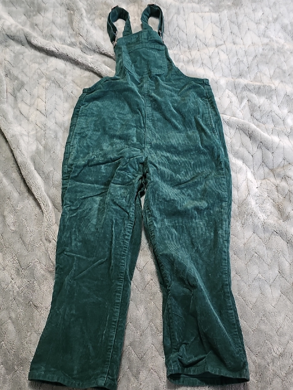 Girls Cat & Jack Dark Green Corduroy Overalls Size 10/12